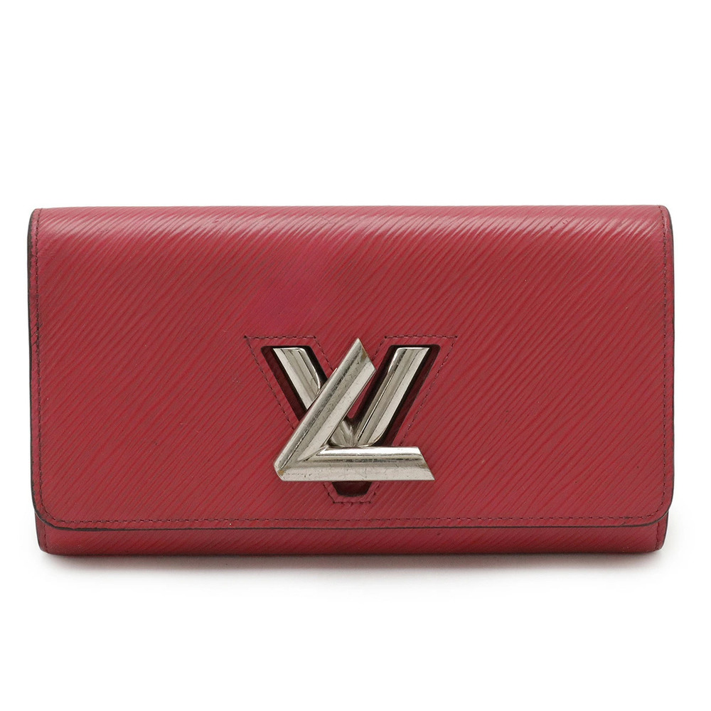 LOUIS VUITTON Epi Portefeuille Twist Bi fold Long Wallet Leather Hot Pink